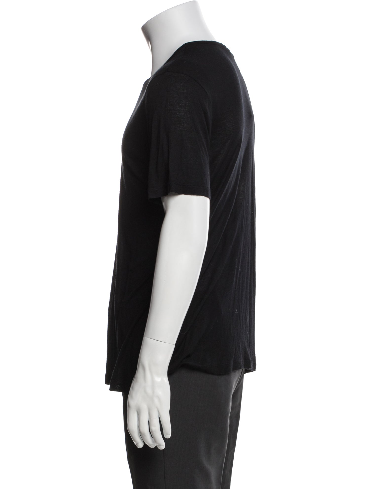 Saint Laurent Signature Logo Short Sleeve Shirt